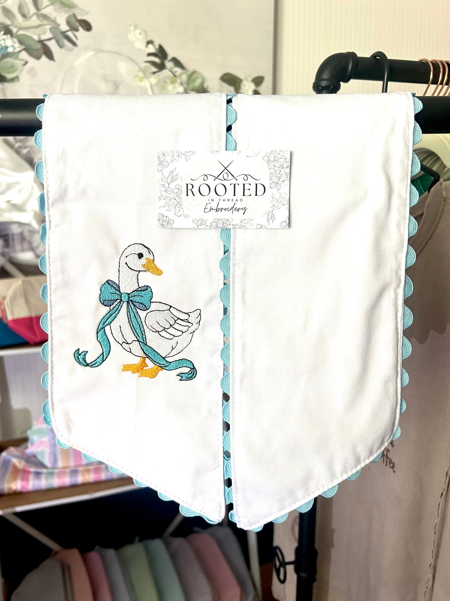 Goose Wreath Sash Custom Embroidered