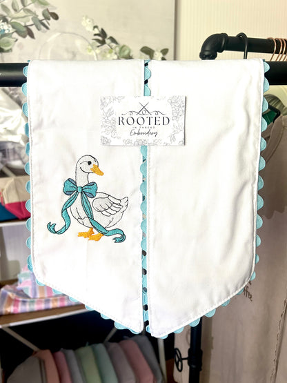Goose Wreath Sash Custom Embroidered