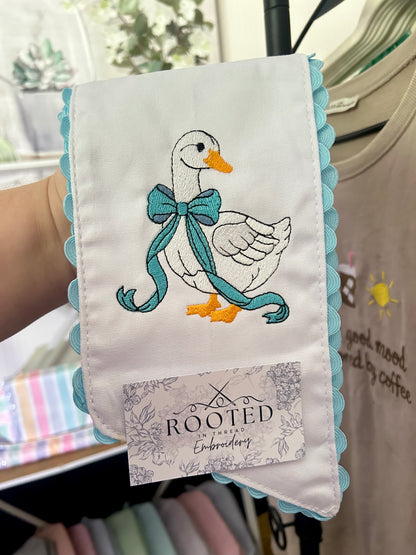 Goose Wreath Sash Custom Embroidered