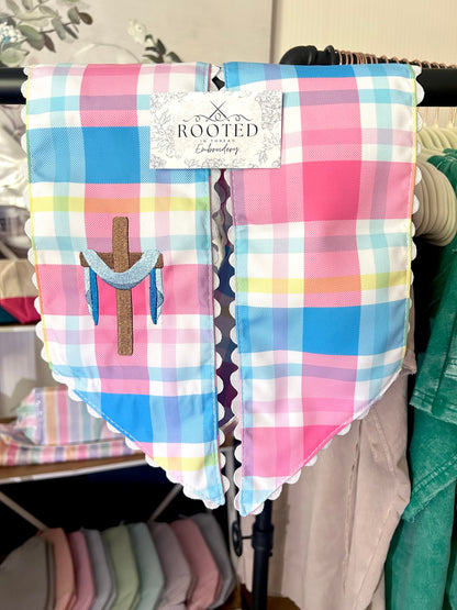 Cross Easter Christmas Wreath Sash Custom Embroidered